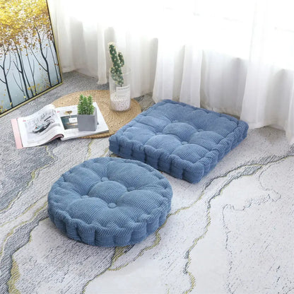 Tufted floor seat cushion living room corduroy chair pad