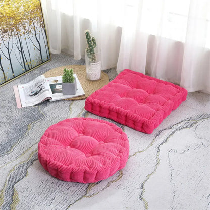 Tufted floor seat cushion living room corduroy chair pad