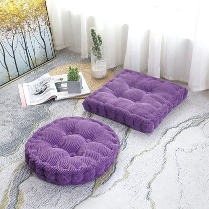 Tufted floor seat cushion living room corduroy chair pad