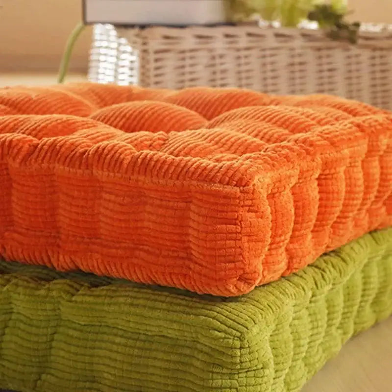Tufted floor seat cushion living room corduroy chair pad