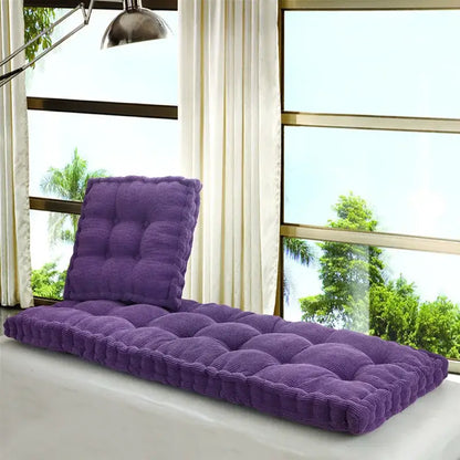 Tufted purple indoor bench seat cushion – living room sofa pad