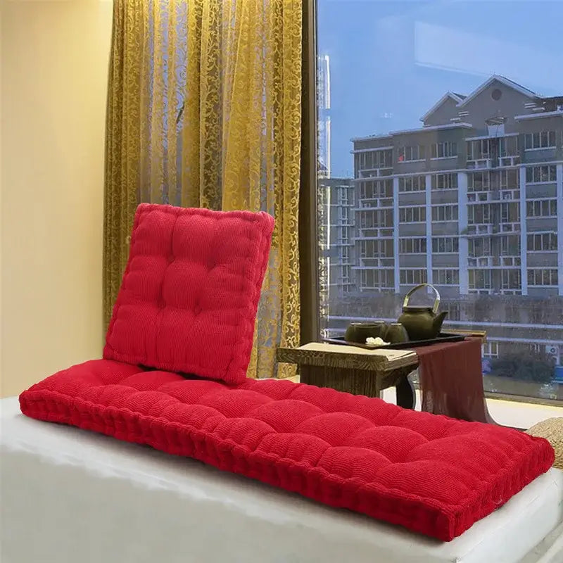 Tufted purple indoor bench seat cushion – living room sofa pad