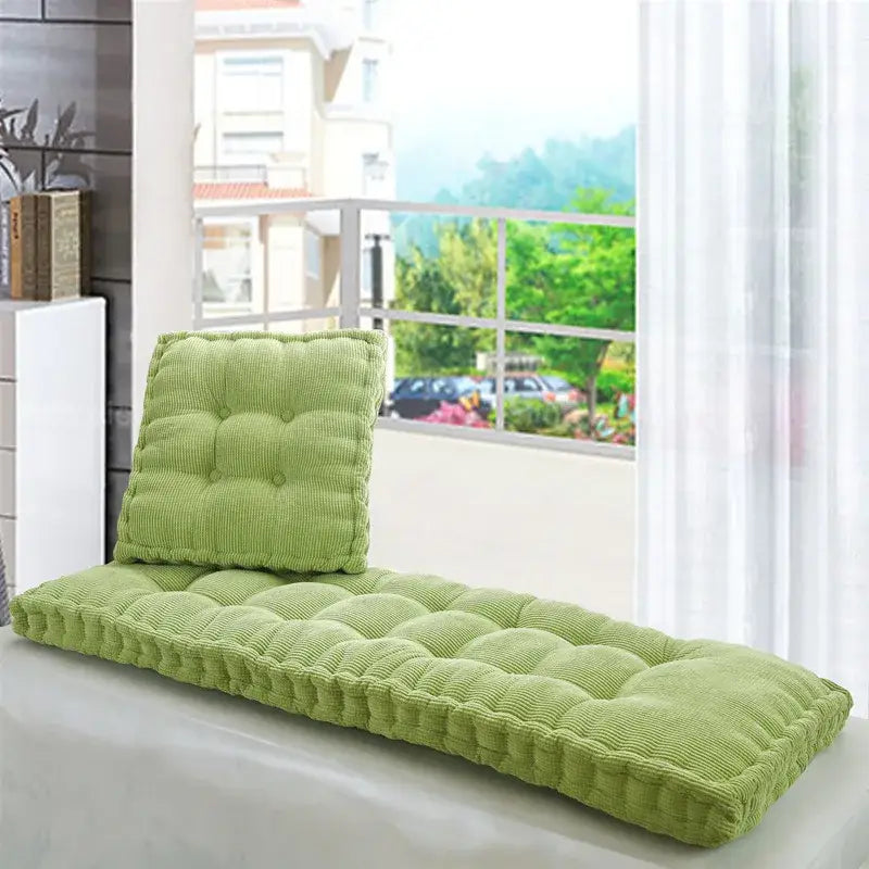 Tufted purple indoor bench seat cushion – living room sofa pad