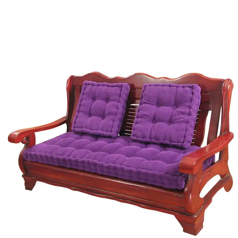 Tufted purple indoor bench seat cushion – living room sofa pad