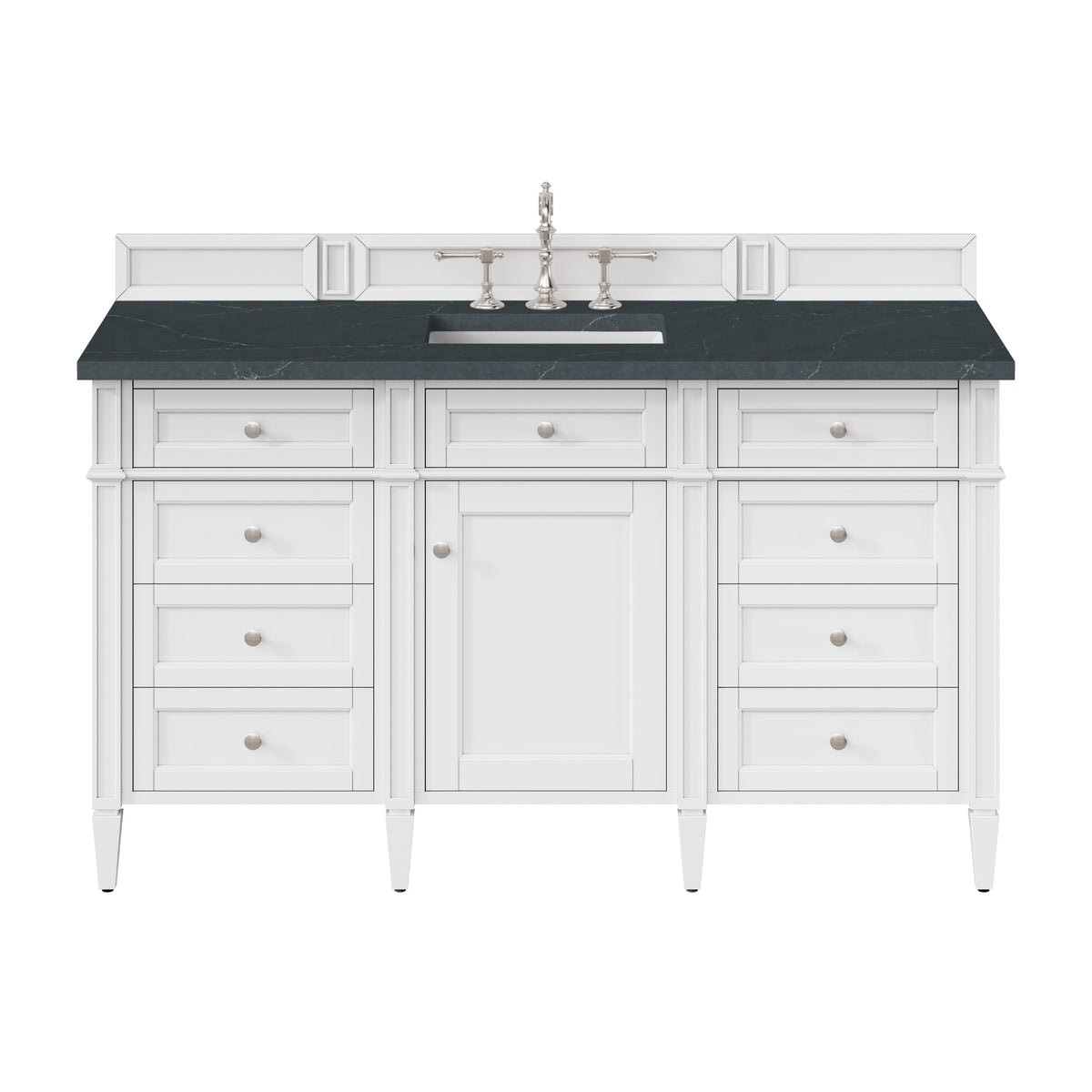 James Martin Brittany 60" Single Bathroom Vanity, Bright White