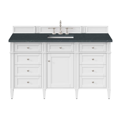 James Martin Brittany 60" Single Bathroom Vanity, Bright White