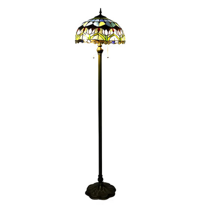 Tulip Stained Glass Tiffany-Style Lamp - Floor Lamp