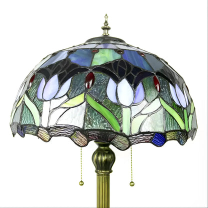 Tulip Stained Glass Tiffany-Style Lamp - Floor Lamp