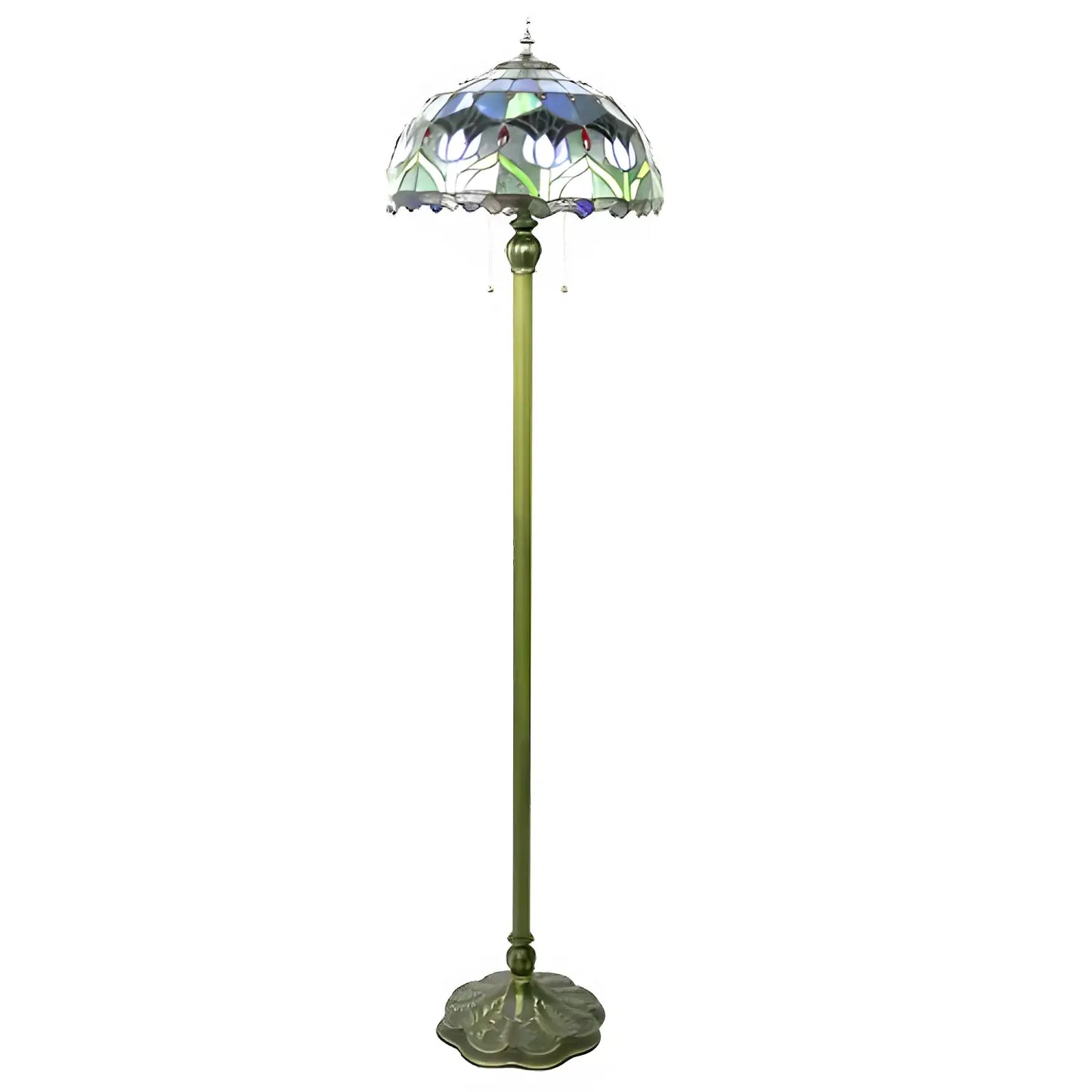 Tulip Stained Glass Tiffany-Style Lamp - Floor Lamp
