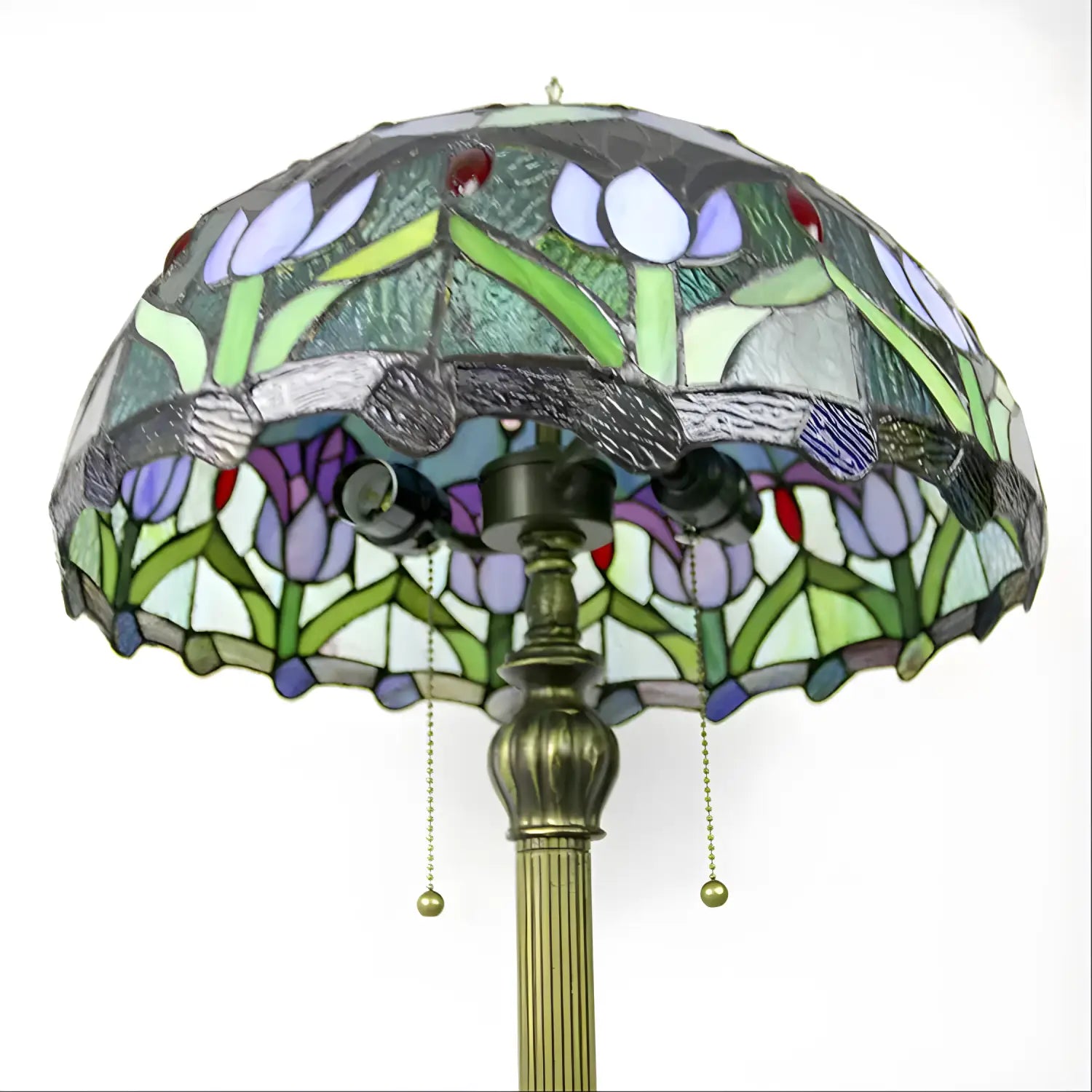 Tulip Stained Glass Tiffany-Style Lamp - Floor Lamp