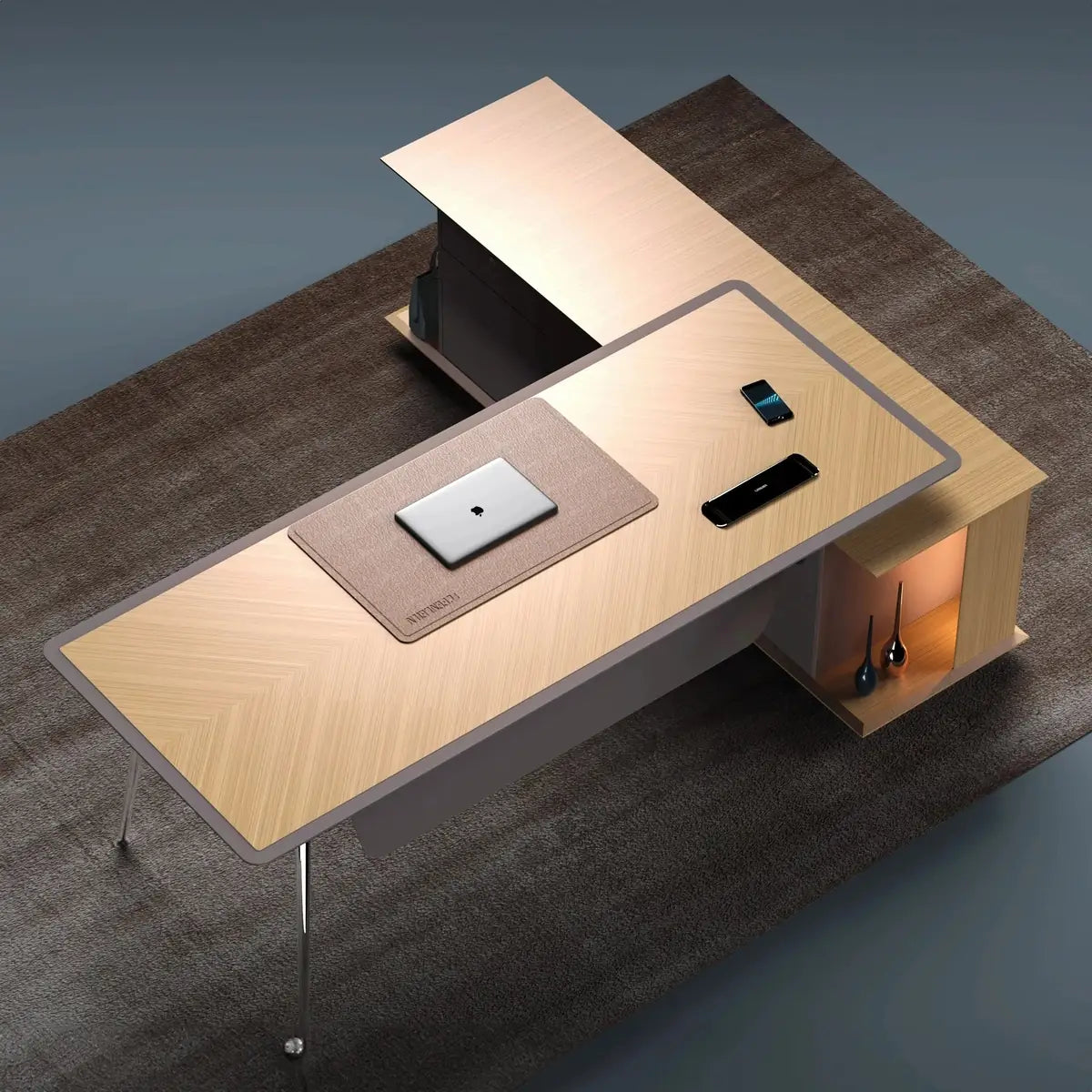 Symor · Modern L-Shaped Executive Desk