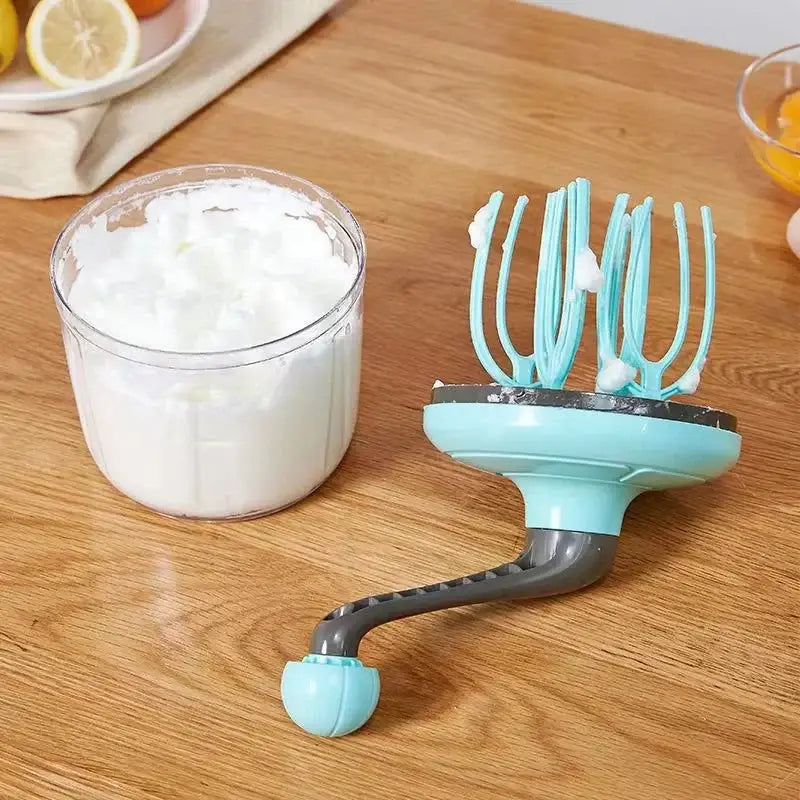 Turquoise & clear hand mixer whisk beater kitchen food processor
