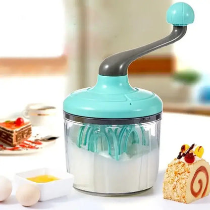 Turquoise & clear hand mixer whisk beater kitchen food processor