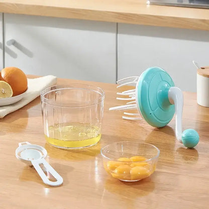 Turquoise & clear hand mixer whisk beater kitchen food processor