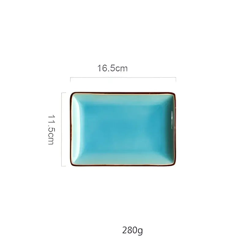 Turquoise ice cracking glaze ceramic tableware set dining room