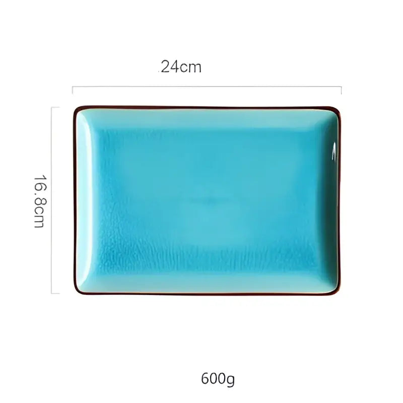 Turquoise ice cracking glaze ceramic tableware set dining room
