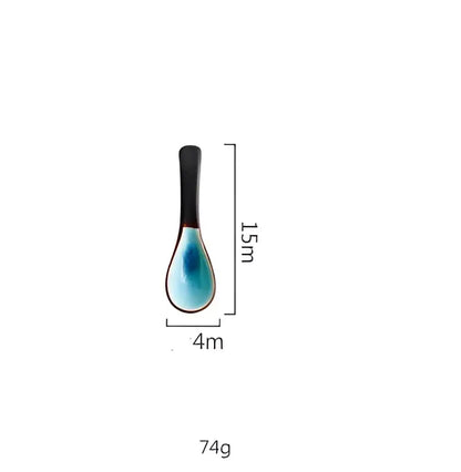 Turquoise ice cracking glaze ceramic tableware set dining room