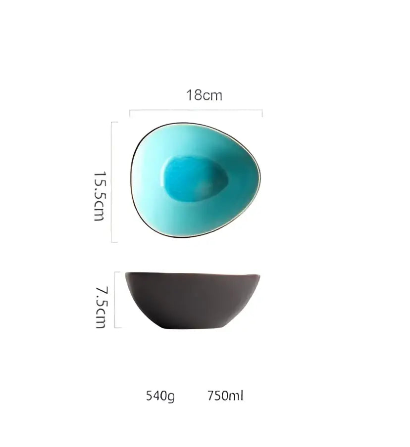 Turquoise ice cracking glaze ceramic tableware set dining room