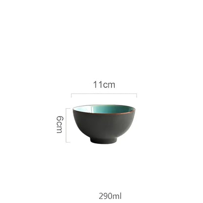 Turquoise ice cracking glaze ceramic tableware set dining room