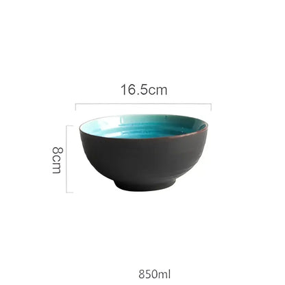 Turquoise ice cracking glaze ceramic tableware set dining room