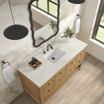 James Martin Breckenridge 60" Single Bathroom Vanity, Light Natural Oak