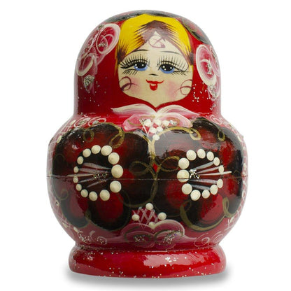 Set of 9 Rainbow Wooden Nesting Dolls  4.75 Inches