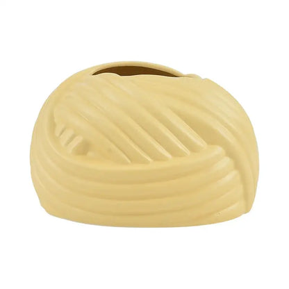 Twisted knot cream ceramic desktop storage tissue box – living room