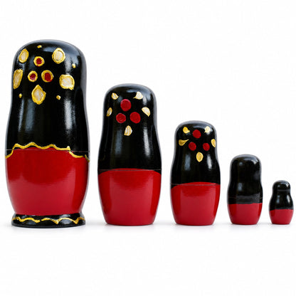 Set of 5 Strawberries Nesting Dolls Matryoshka 6.5 Inches