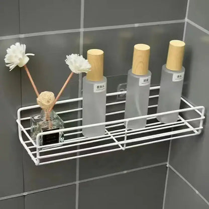 Two tier black metal corner storage shelves bathroom shower caddy