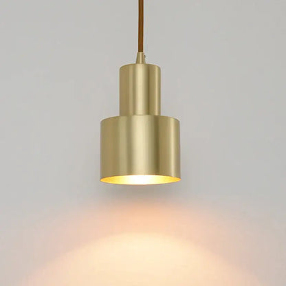 Two tier brass finish led pendant light for dining room