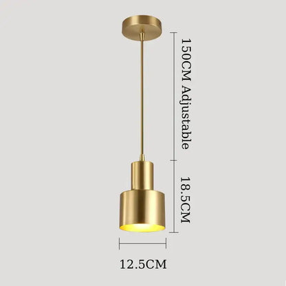 Two tier brass finish led pendant light for dining room