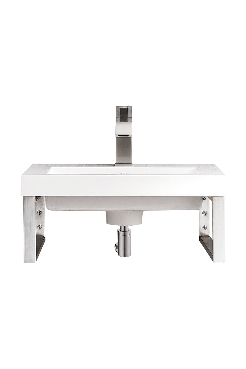 James Martin Boston 15.25" Floating Wall Bracket, Brushed Nickel