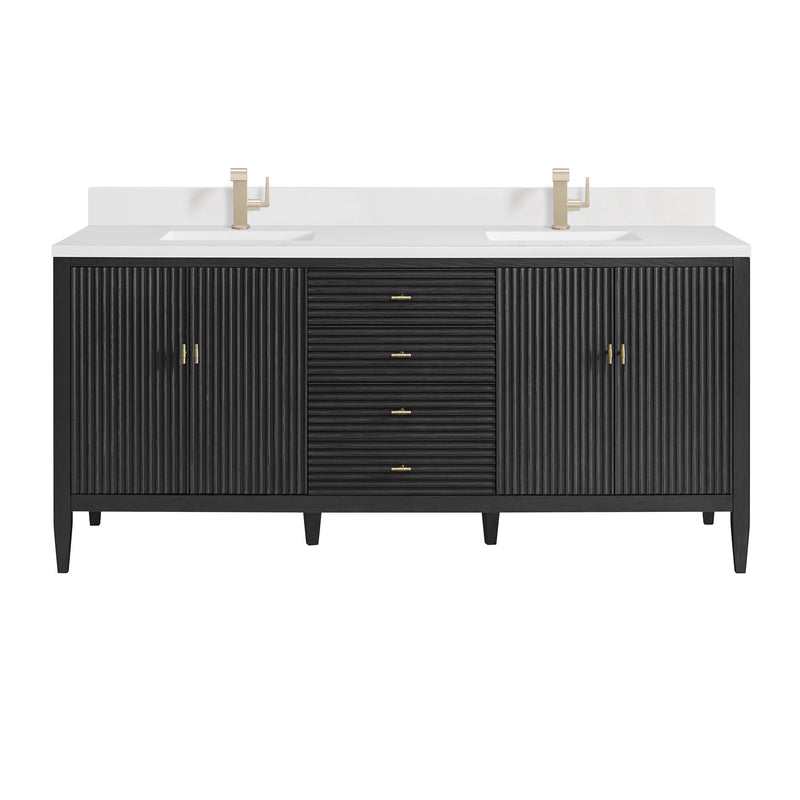 James Martin Myrrin 72" Single Bathroom Vanity, Carbon Oak