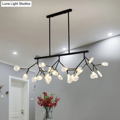 DecorBites™ Ultra-modern 27-Light Island Metal Pendant with Clear Shade for Dining Room