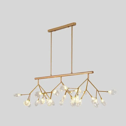 DecorBites™ Ultra-modern 27-Light Island Metal Pendant with Clear Shade for Dining Room