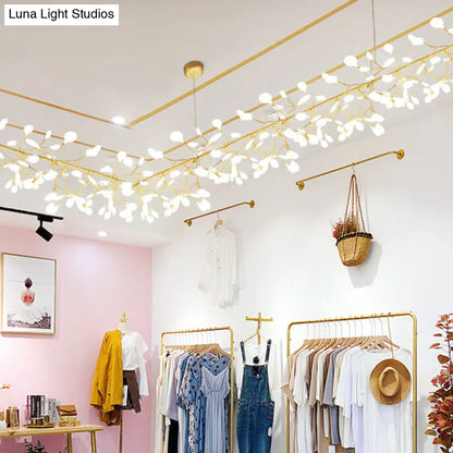 DecorBites™ Ultra-Modern Linear Firefly Pendant Lighting: Acrylic Billiard Light for Living Room