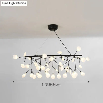 DecorBites™ Ultra-Modern Linear Firefly Pendant Lighting: Acrylic Billiard Light for Living Room