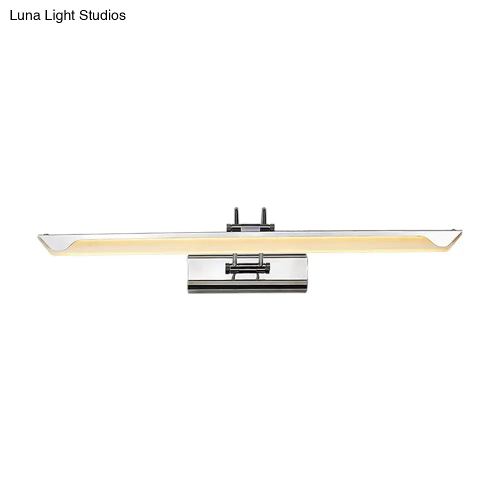 DecorBites™ Ultra-Thin LED Nickel Wall Lamp for Bathroom - Simple Style, Warm/White Light (17"/23" Width)