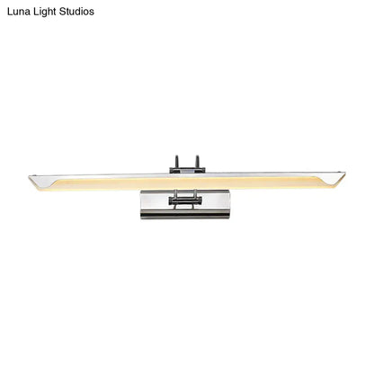DecorBites™ Ultra-Thin LED Nickel Wall Lamp for Bathroom - Simple Style, Warm/White Light (17"/23" Width)