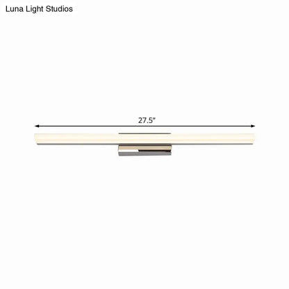 DecorBites™ Ultra-Thin Nordic Acrylic LED Vanity Lamp - 16"/20" Dia - Silver, Warm/White Light
