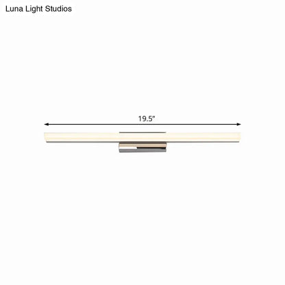 DecorBites™ Ultra-Thin Nordic Acrylic LED Vanity Lamp - 16"/20" Dia - Silver, Warm/White Light