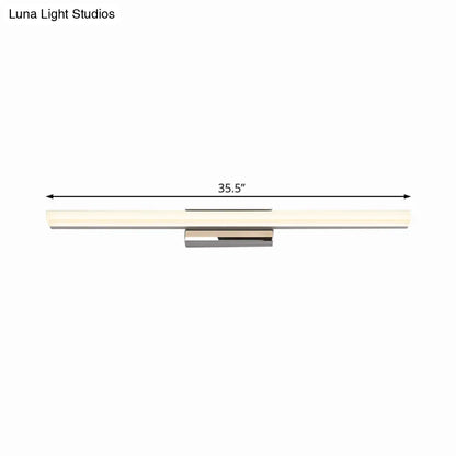 DecorBites™ Ultra-Thin Nordic Acrylic LED Vanity Lamp - 16"/20" Dia - Silver, Warm/White Light