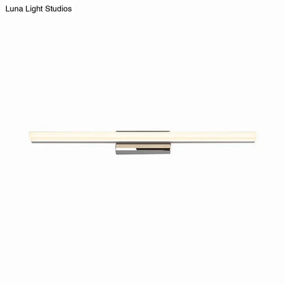 DecorBites™ Ultra-Thin Nordic Acrylic LED Vanity Lamp - 16"/20" Dia - Silver, Warm/White Light