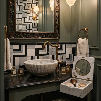 Una Polished Marble Mosaics 12x13 3/16