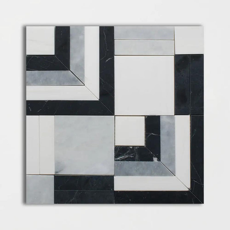 Una Polished Marble Mosaics 12x13 3/16