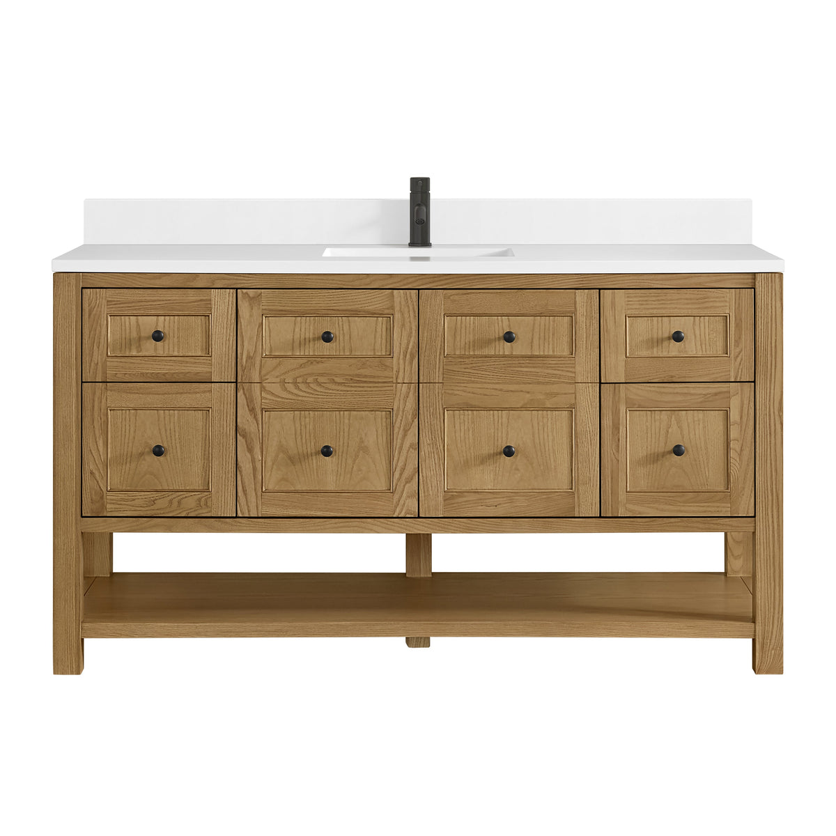 James Martin Breckenridge 60" Single Bathroom Vanity, Light Natural Oak