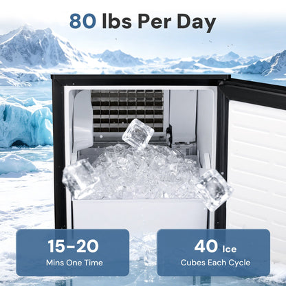 Undercounter Commercial Ice Maker Built-in Ice Machine 70LBS/24H