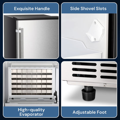 Undercounter Commercial Ice Maker Built-in Ice Machine 70LBS/24H