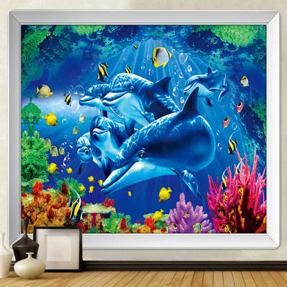 Underwater world mandala yoga mat living room tapestry blanket