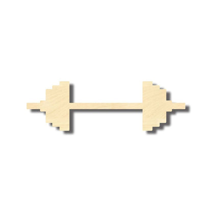 Unfinished Wood Barbell Weights Shape - Craft - Music - up to 46" DIY